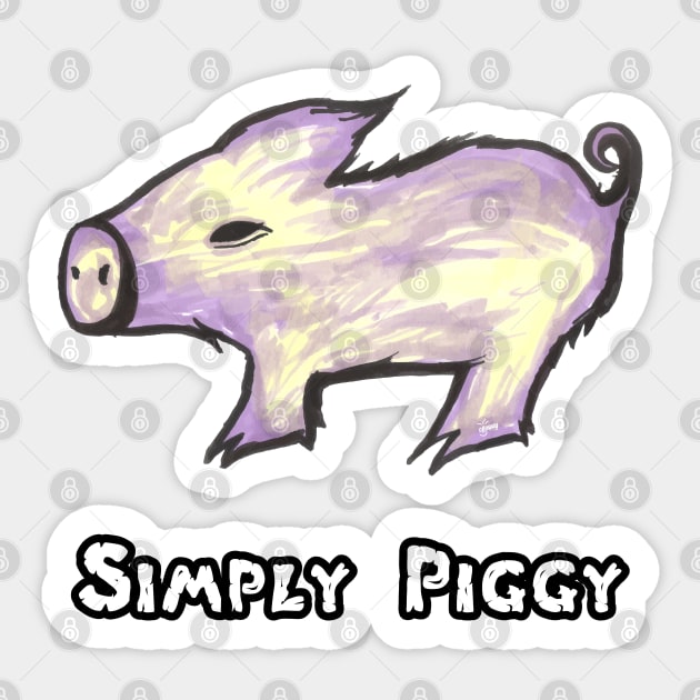 Cute Cool Funny Simply Piggy Drawing Gift Sticker by Olloway